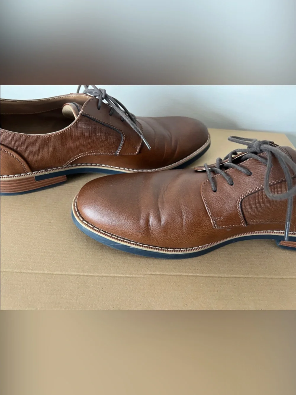 Sonoma Goods For Life Men's Brown Dress Shoes Size 13 Vitalize Ortholite